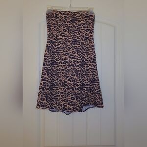 Pink Lily Tan and Black Animal Print Mini Dress Size Small Excellent Condition